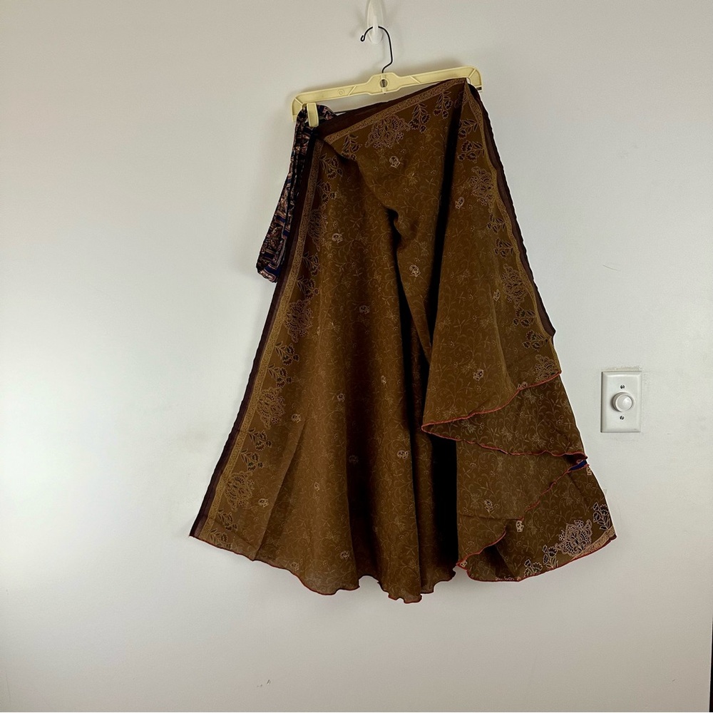 Reversible Upcycled Magic Sari Wrap Maxi Skirts BIN168 - Picture 2 of 5